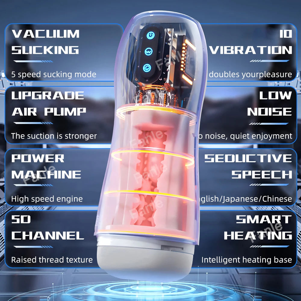 Male Masturbator Automatic Sucking Vibration Blowjob Machine Heating Pussy Penis Pump Masturbation Cup Sex Toys for Men Supplies luvshop24