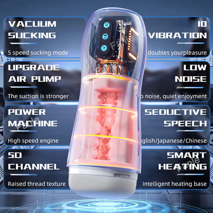 Male Masturbator Automatic Sucking Vibration Blowjob Machine Heating Pussy Penis Pump Masturbation Cup Sex Toys for Men Supplies luvshop24