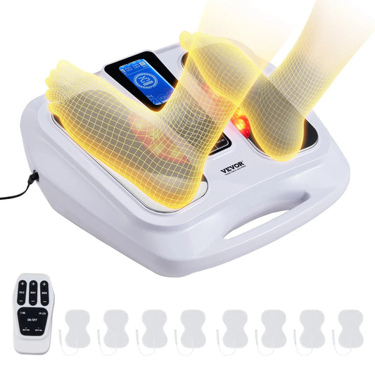 VEVOR Foot Circulation Stimulator with Heat EMS & TENS Foot Massager Electric Foot Stimulator for Pain Relief  Muscles Vibrator luvshop24