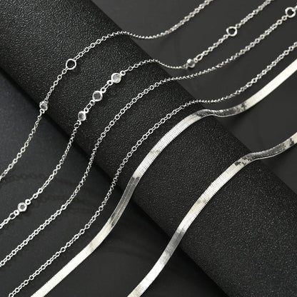 3Pcs Boho Flat Snake Chain Belly Waist Chain for Women Simple Silver Color Zircon Summer Beach Jewelry Female Bikini Accessories luvshop24
