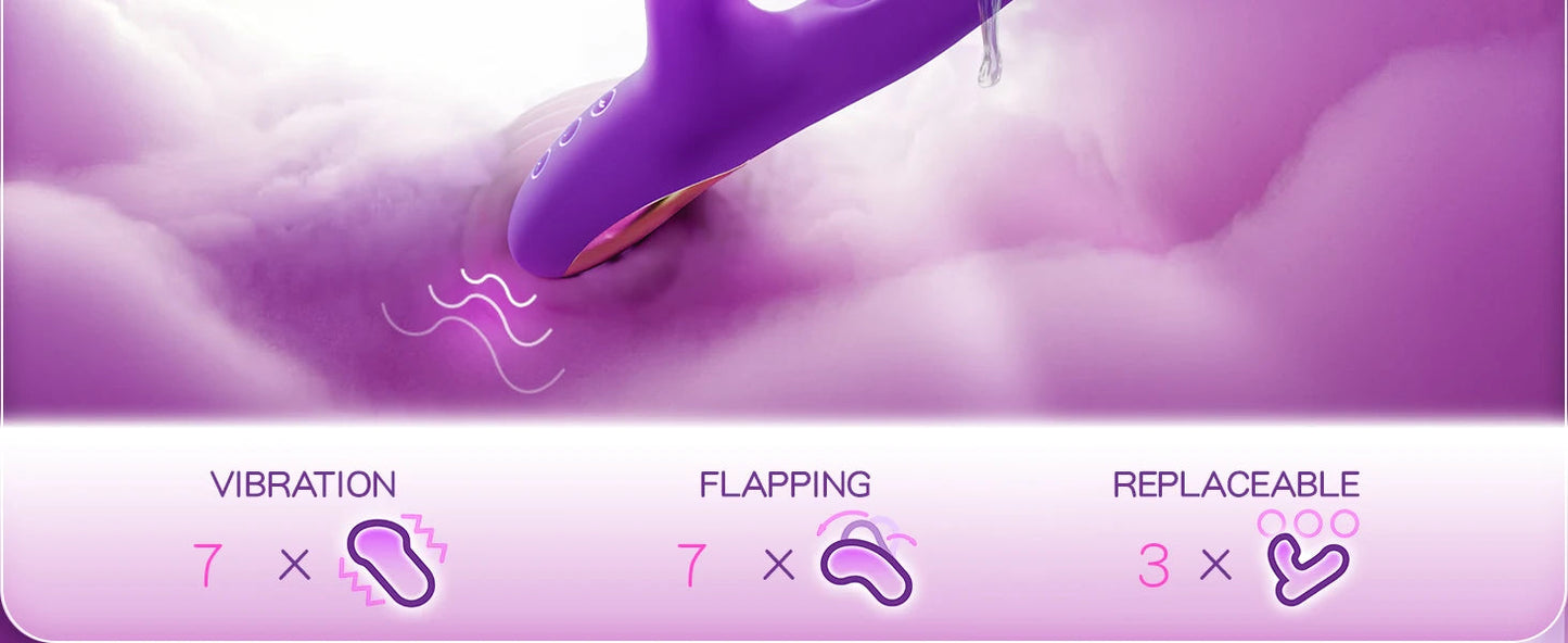 Tapping Flapping Vibrator for Women Clit Sucker Clitoris Stimulator G spot Massager with 3 Replaceable Adults Sex Toy for Female luvshop24