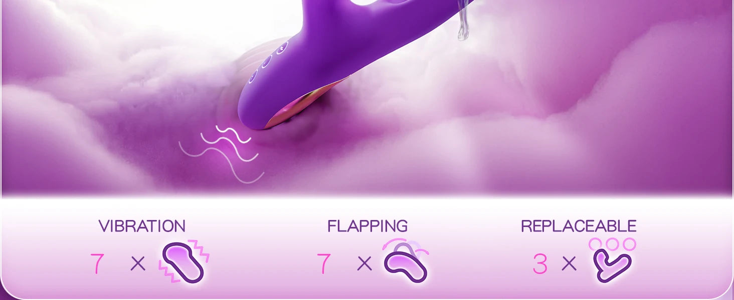 Tapping Flapping Vibrator for Women Clit Sucker Clitoris Stimulator G spot Massager with 3 Replaceable Adults Sex Toy for Female luvshop24