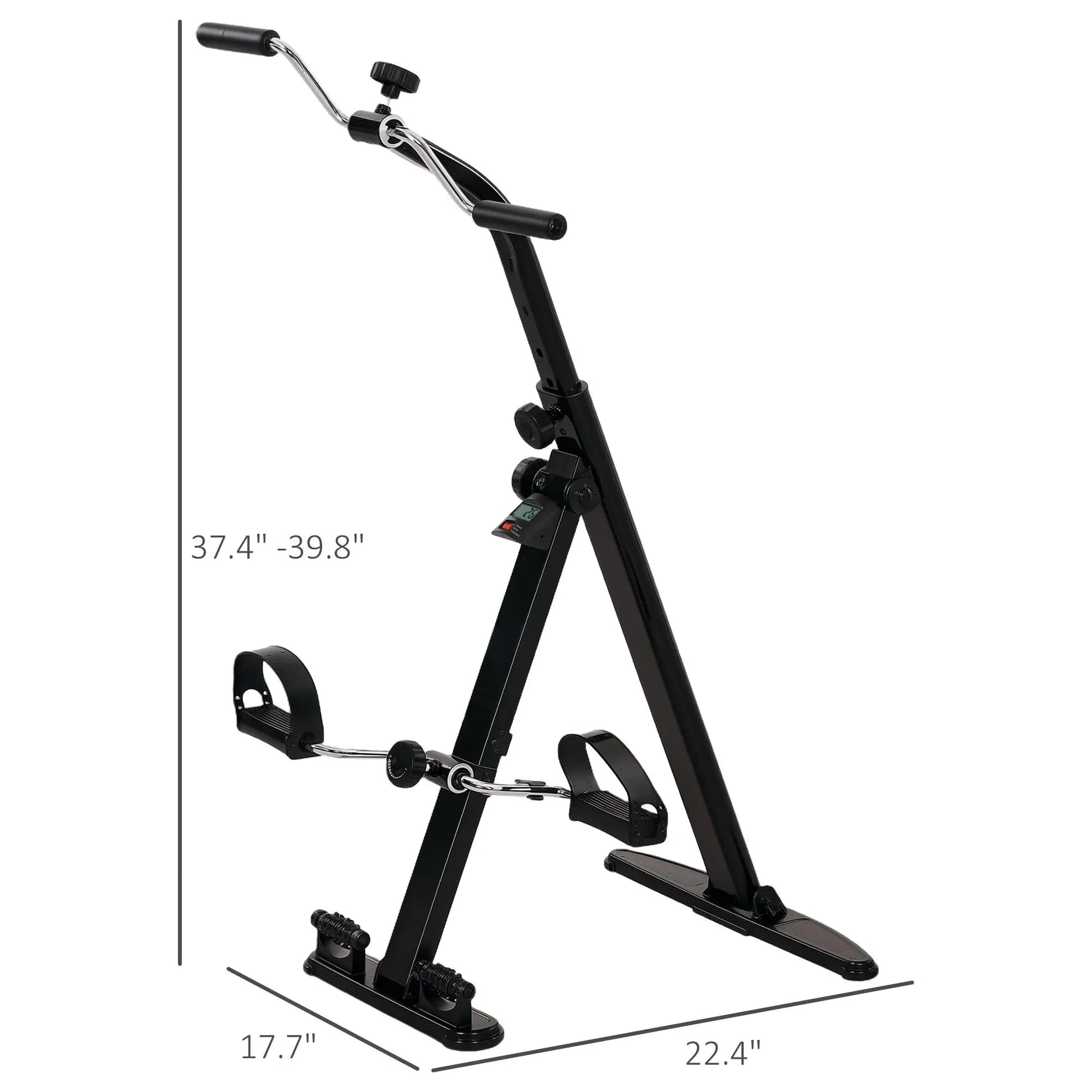 Seniors Elderly Foldable Leg Exercise Bike Seated Pedal Exerciser LCD Monitor for Rehabilitation Recovery Therapy Leg Massager luvshop24