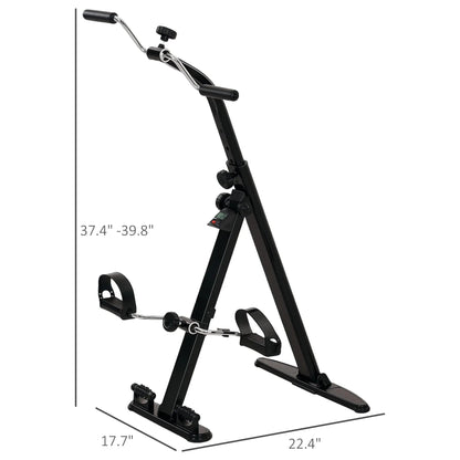 Seniors Elderly Foldable Leg Exercise Bike Seated Pedal Exerciser LCD Monitor for Rehabilitation Recovery Therapy Leg Massager luvshop24