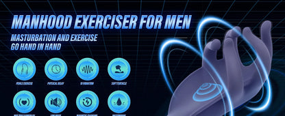 Sex Toys for Men Rechargeable Penis Massager with 9 Vibrators Male Masturbator Delay Lasting Glans Trainer Men's Glans Vibrator luvshop24