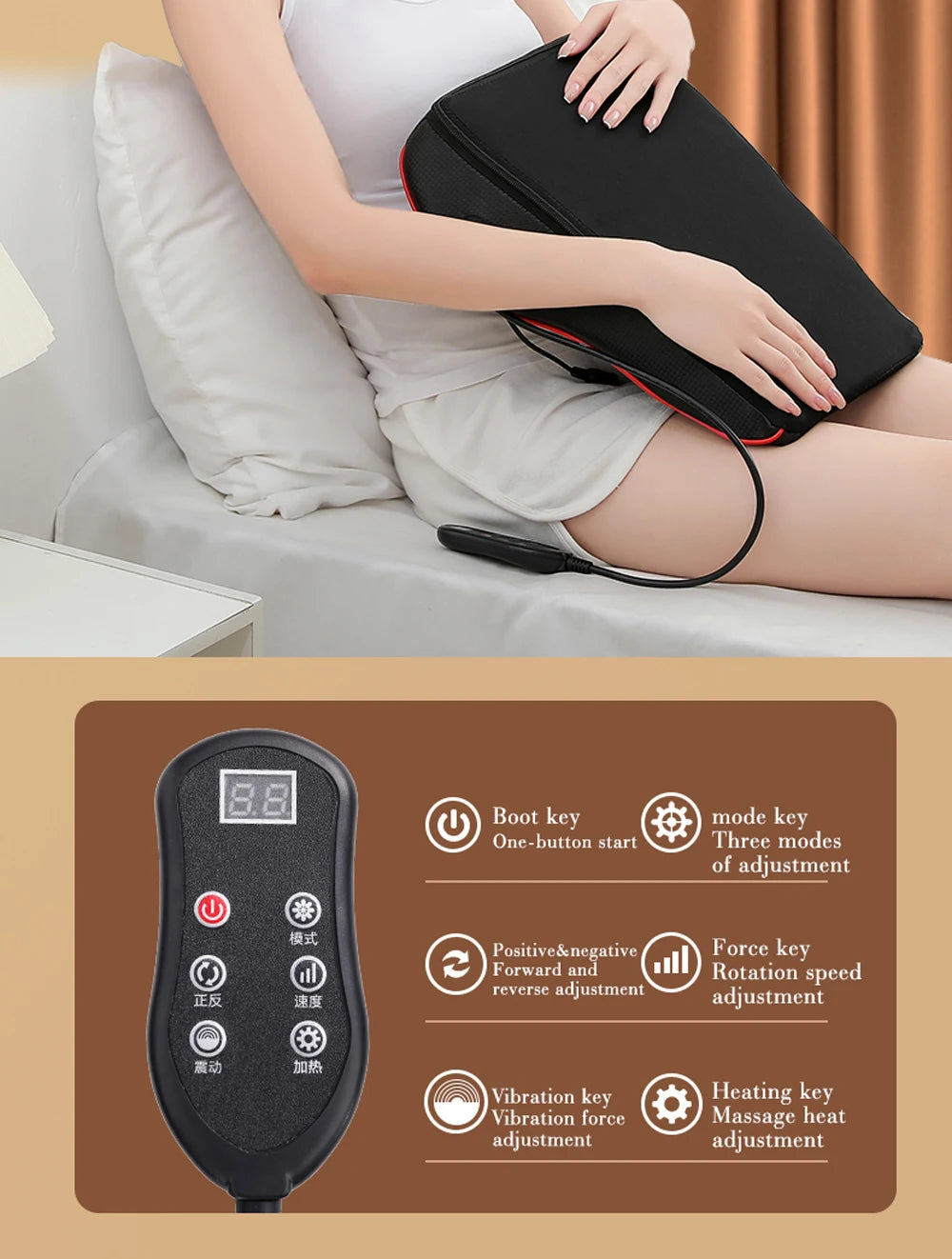 Portable Massager, Waist Massager, Full-body Muscle Relaxer, Car-portable Backrest Vibration Comfort Massager luvshop24