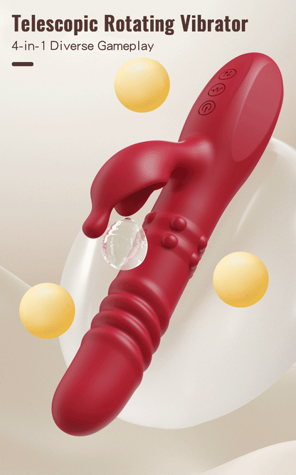 Rabbit Vibrators Thrusting Dildo for Women 10 Vibration Thrust Rotating Mode Clit G Spot Stimulator Sex Toys for Couple Pleasure luvshop24