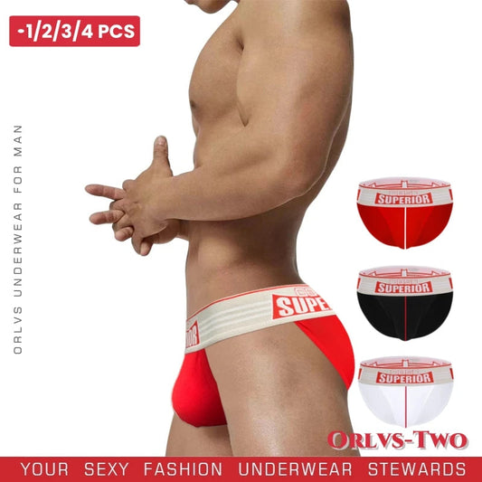 1/2/3/4PCS Men's New Low Waist High Fork Triangle Pants Stimulating Anti Wear Legs Showing Large Protruding Triangle Pants BS844 luvshop24
