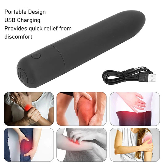 Mini Deep Tissue Massager Wand 10 Modes Portable Reduce Pain Improve Circulation Point Massage Handheld Wand for Shoulder luvshop24