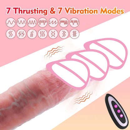 Thrusting Dildo Vibrator Adult Toys Realistic Dick G-Spot Double Penetration Anal Masturbation Sex Toys for Women Sex Machine luvshop24