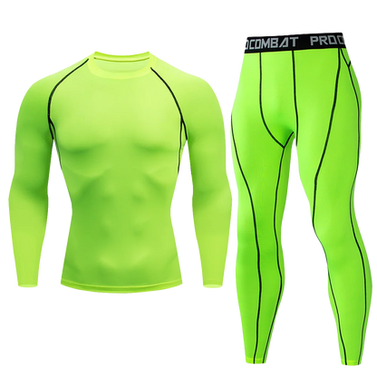 1pcs Men Long-sleeved Thermal Underwear Male Tight Fitting Fast Dry Elastic Fitness Suit Set Man Autumn Winter Sprots Wear luvshop24
