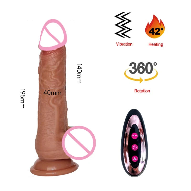 Realistic Vibration Dildo Telescopic Penis Anal Plug Vibration Female Suction Cup Masturbation Sexmachine Sex Toys For Women 18+ luvshop24