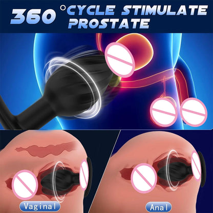 Vibrating Anal Plug 9-frequency Vibration Mode Prostate Massage Stick Wireless Remote Control Backyard Vibration Adult Sexy Toys luvshop24