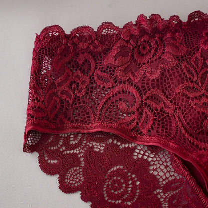 3PCS/Set Luxury Floral Embroidery Lace Panties Women Briefs Sexy Hollow Lingerie Female Underwear Ladies Breathable Underpants luvshop24