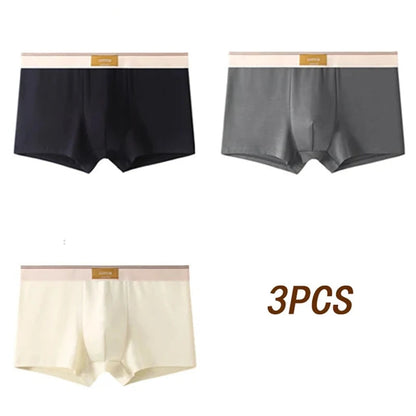 3pcs Men Underwear Cotton BoxerShorts Hombre Panties Man Breathable Underpants Sexy Sports Comfort Male Boxers  Size L-4XL luvshop24
