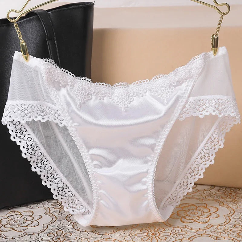 Women's Panties Underwear Lace Briefs Seamless Panties for Women Elastic Low-Waist Underpant Lady Sexy Female Intimates Lingerie luvshop24