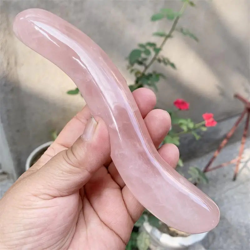 18cm Natural Rose Quartz Massage Stick Gemstone Beauty Bar Yoni Healing For Women Holiday Gift  1pcs luvshop24