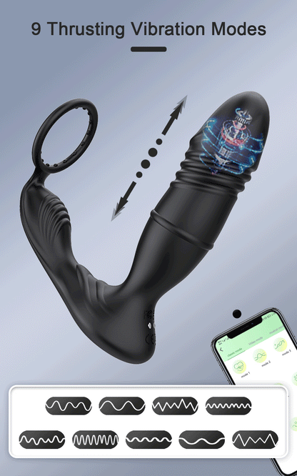 Male Thrusting Prostate Massager Bluetooth APP Vibrator for Men Gay Anal Plug Wireless Remote Butt Plug Sex Toy for Couples luvshop24