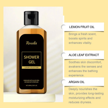 Roxelis Men Shower Wash Pheromone Perfume Shower Gel 100ml Pheromone Shower Gel Aloe Shower Gel Unisex Long-Lasting Freshness luvshop24