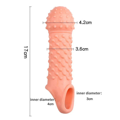 Reusable Condom for Sexual Pleasure Hard Rough Big Condom Penis Sleeve Extender for Men Delay Ejaculation luvshop24