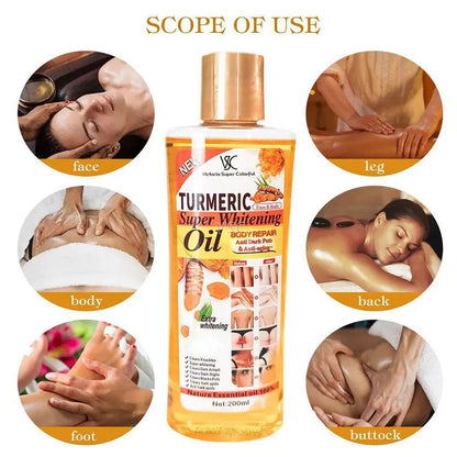 Turmeric Essential Oil Facial Body Massage oil Moisturizing Diffuser Aromatherapy Brightening Smoothing Body Face Skin Care 200m luvshop24