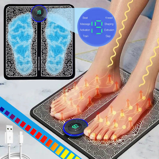 Electric Foot Massager Pad Muscle Massage Relaxation Trainer For Massage Fitness Outdoor Sport Home Family Relax luvshop24