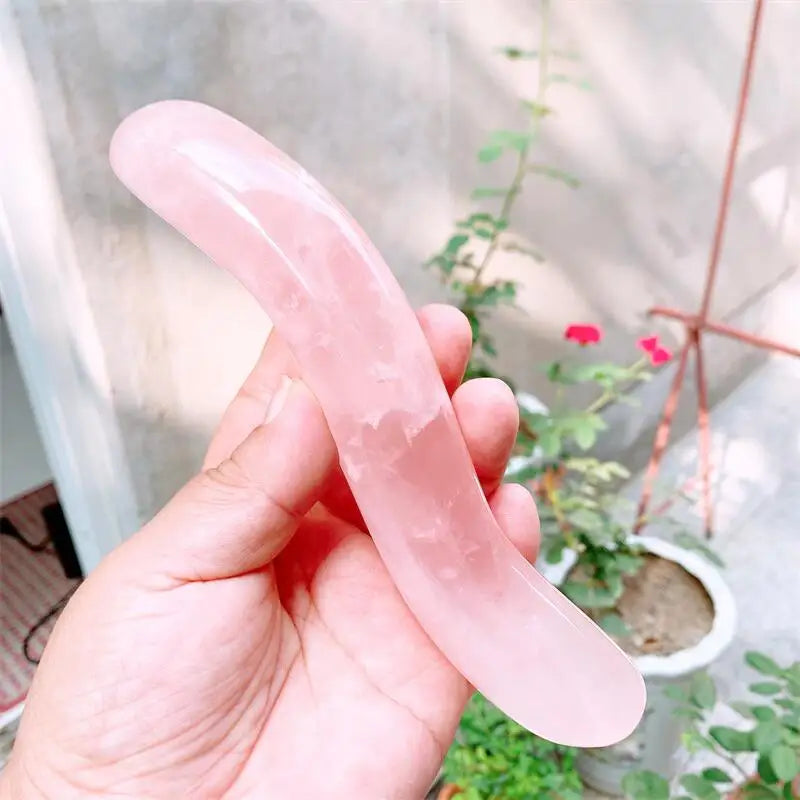18cm Natural Rose Quartz Massage Stick Gemstone Beauty Bar Yoni Healing For Women Holiday Gift  1pcs luvshop24
