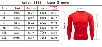 1pcs Men Long-sleeved Thermal Underwear Male Tight Fitting Fast Dry Elastic Fitness Suit Set Man Autumn Winter Sprots Wear luvshop24