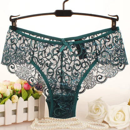 Lace Women Underwear Seamless Ultra Thin Underwear for Female Breathable High Waist Solid Color Panties Трусы Женские Кружевные luvshop24