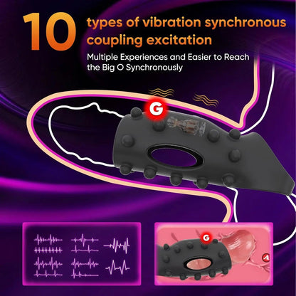 Vibrating Penis Sleeve Cock Ring G Spot Stimulate Sex Toys for Men Women Penis Ring Vibrator Delay Ejaculation Adult Sex Toys luvshop24