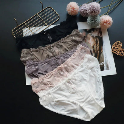 Women's Underwear Panty Sexy Lace Panties Low Waist Seamless Comfort Briefs Woman Fashion Underpants Female Lingerie luvshop24