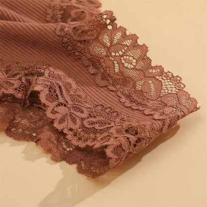 5Pcs/set Women Cotton Panties Floral Lace Intimate Underwear Trendy Patchwork Lace Briefs Female Soft Underpants Lingerie S-XL luvshop24
