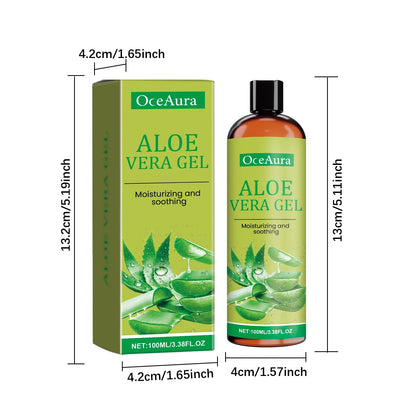 Moisturizing Hydrating Aloe Vera Gel Deeply Nourish Facial Body Skin Shrink Pores Reduce Fine Lines Dry Frizzy Hair Care Essence luvshop24