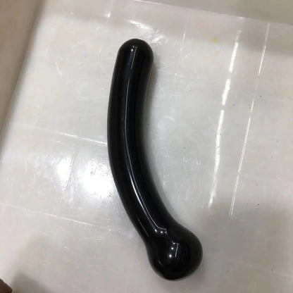 18cm Black Obsidian Yoni Massage Wand Magic Crystal Face Care Pleasure Stick For Women Body Massage Kegel Exercise Hearth Care luvshop24