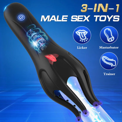 Glans Trainer for Men Powerful Vibrating Penis G Spot Masturbator Soft Fingertip Prolong Endurance Massage Vibrator Erotic Toys luvshop24