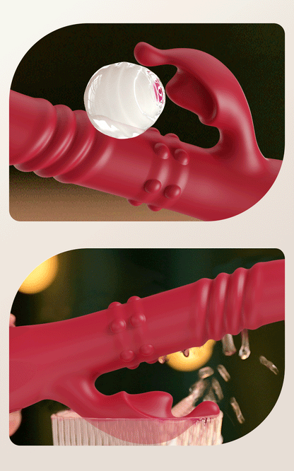 Rabbit Vibrator For Women Powerful G Spot Telescopic Rotating Clitoris Vagina Stimulator Female Masturbator For Adult Sexy Toys luvshop24