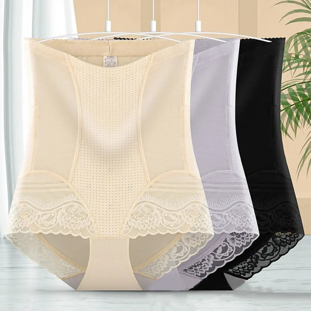 Lace Flower Postpartum Panties Transparent Tight Slim Seamless Underwear Restoration High Waist Tummy Control Shapewear Gym luvshop24
