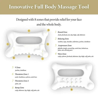 Facial Gua Sha Massage Board Portable Full Body Scraping Plate for Women Adults Massager Face Lift Relief SPA Massage Tool Gift luvshop24