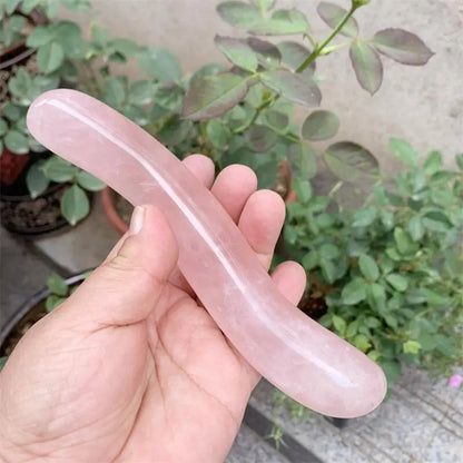 18cm Natural Rose Quartz Massage Stick Gemstone Beauty Bar Yoni Healing For Women Holiday Gift  1pcs luvshop24