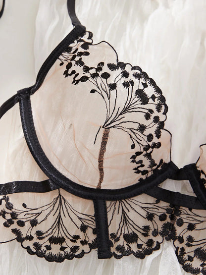 Lace Lingerie Ultra Sexy Underwear Women Set Sexy Adult Delicate Embroidery Intimate Underwear Transparent Bra Lingerie Sets luvshop24
