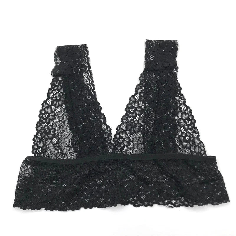 Sheer Lace Bra Tops Women Sexy Lingerie Corset Mesh Lace Bra Ladies Seamless Crop Underwear sexy bras for women  langerie sexy luvshop24