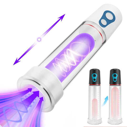 2 in 1 Electric Male Masturbator Penis Pump Automatic Male Masturbator Penis Enlargement Dick Pump Sexual Performance Erection luvshop24