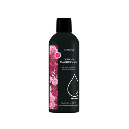 Natural 4oz Dead Sea Magnesium Oil Whiff Rose Sandalwood Topical Massage Oil for Muscle Relaxation Hydration Skin Replenishment luvshop24