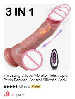 Adult Dildo Heated Vibrator Realistic Telescopic Vibrating Penis Vagina Masturbation Sex Toys For Women Penetration Anal Plug luvshop24