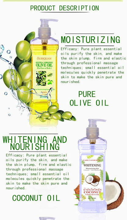 500ML Facial Body Massage Essential Oil Moisturizing Vegetable Oil Open Back Scraping Massage Essential Oil BB oil luvshop24
