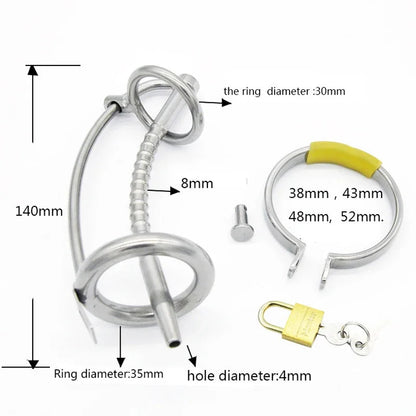 Stainless Steel Male Penis Cage Metal Chastity Device Erotic Urethral Lock Cock Ring Men's Adult Goods Erotic Products Sexyshop luvshop24