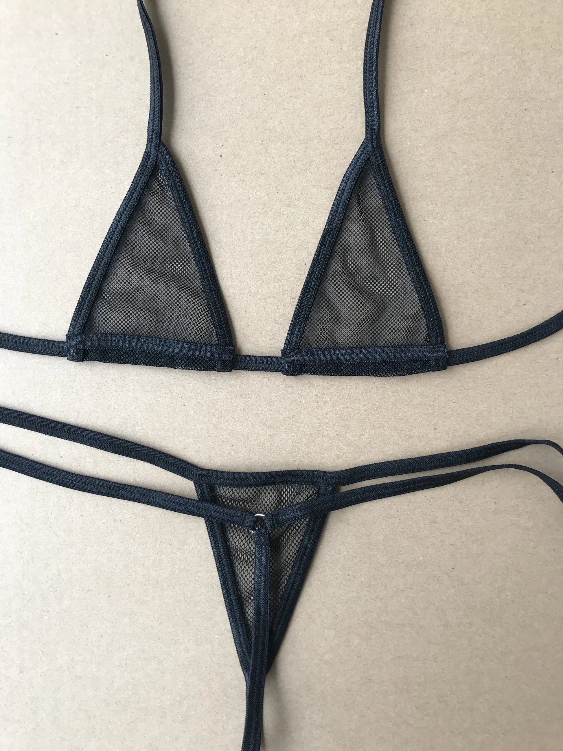 DEKA Women Sexy Bandage Mini Micro Bikini Set Mesh Transparent Erotic Bathingsuit Beachwear Sunbath Lingerie Underwear Plus Size luvshop24