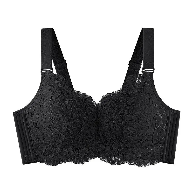 French lace lingerie for women slim fit gathered and gathered paired with anti sagging bra adjustable without steel ring bra luvshop24