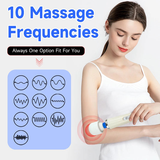 Electric Body Massager10 Speed Vibrations Powerful Deep Tissue  Massage  Back/Neck/Leg Recovery Muscle Pain Relief Soreness luvshop24