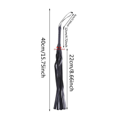 High Quality Pu Leather Pimp Whip Racing Riding Crop Party Flogger Hand Cuffs Queen Black Horse Riding Whip Sports Horsewhip luvshop24